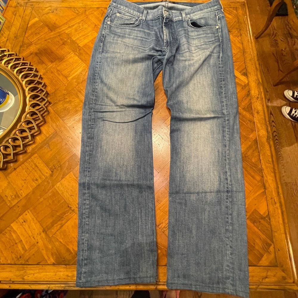 7 For All Mankind Light Blue Relaxed Jeans - Carsen Style